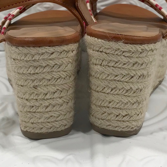 NWOT Bamboo Platform Wedge Espadrilles Sandals - Picture 6 of 11